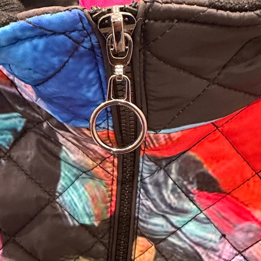Claire Desjardins Quilted Zip-Front Vest in Multi-Color - Picture 2 of 4